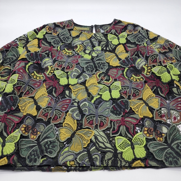 Valentino Cropped Butterfly Lace Shirt US 6 - Picture 5 of 11